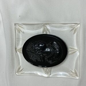 Lucite Black Cameo